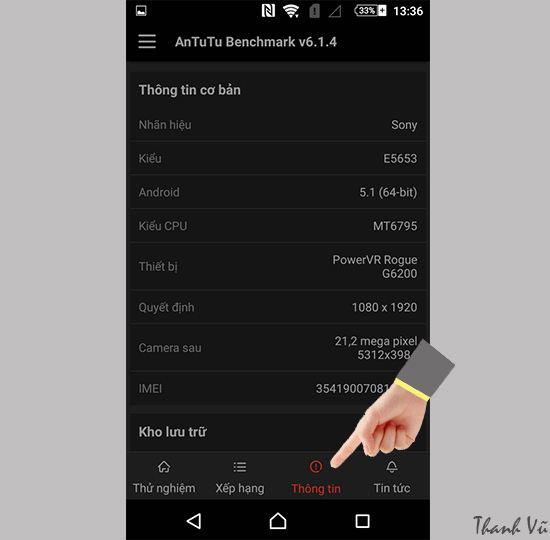 Huong dan test Antutu tren Sony Xperia M5 Single Sim 5